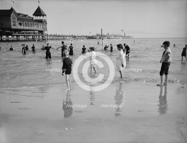 Bathing at Coney Island, between 1900 and 1905. Creator: Unknown.
