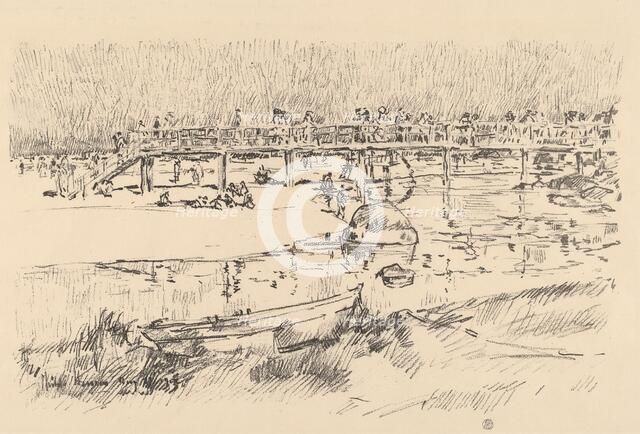 Bathing Beach, Bass Rocks, c. 1918. Creator: Frederick Childe Hassam.