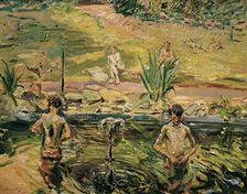 Bathing boys, 1911. Creator: Max Slevogt