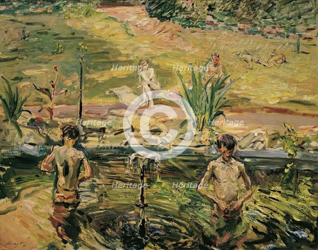 Bathing boys, 1911. Creator: Max Slevogt.