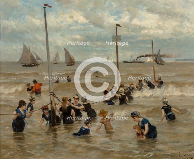 Bathing by the sea, 1876. Creator: Thoren, Otto von (1828-1889).