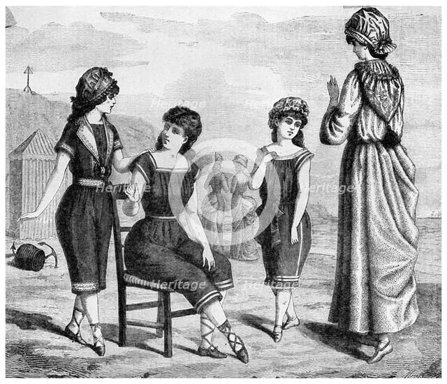 Bathing dress, 1885 (1956). Artist: Unknown