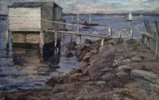 Bathing Hut at the Beach, unknown date. Creator: Fredrik Jonas Lucian Botfield Collett