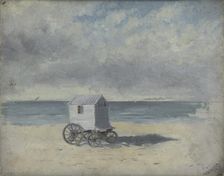 Bathing Hut on the Beach, 1876. Creator: James Ensor