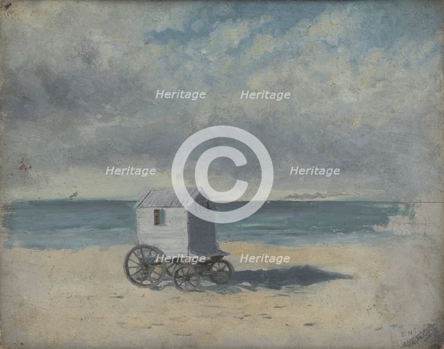 Bathing Hut on the Beach, 1876. Creator: James Ensor.