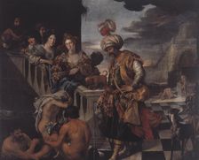 Bathing in an Oriental Harbour, 1584-1625. Creator: Pieter Isaacsz