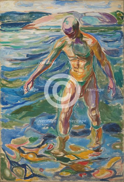 Bathing Man, 1918. Creator: Edvard Munch.