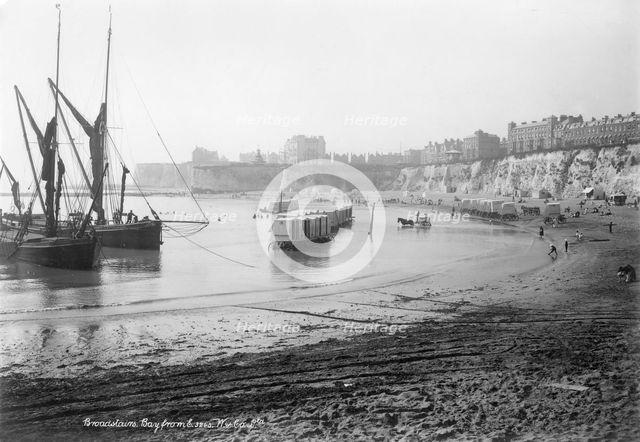Bathing machines at Broadstairs, Kent, 1890-1910. Artist: Unknown