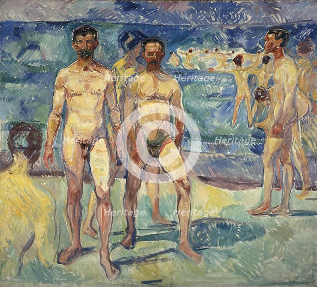 Bathing Men. Artist: Munch, Edvard (1863-1944)