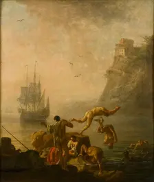 Bathing Men, mid-late 18th century. Creator: Pierre-Jacques Volaire