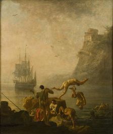Bathing Men, mid-late 18th century. Creator: Pierre-Jacques Volaire