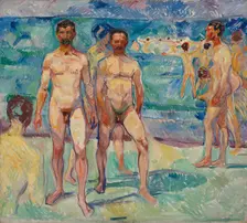 Bathing Men; Middle Age, 1907-1908. Creator: Edvard Munch