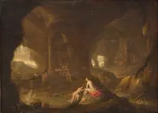 Bathing Nymphs in a Landscape, 1609-1795. Creator: Cornelis van Poelenburch