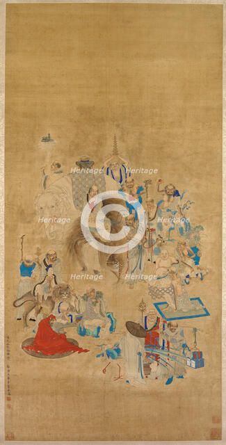 Bathing of the Buddha Festival, Qing dynasty, 1833. Creator: Hua Ziyou.