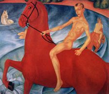 Bathing of the Red Horse 1912. Artist: Kuz'ma Petrov-Vodkin