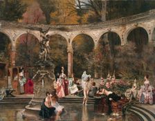 Bathing of Court Ladies in the 18th Century, 1888. Creator: Francois Flameng