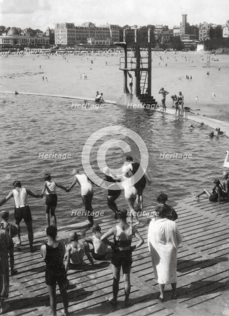 Bathing pool, Dinard, Brittany, France, 20th century. Artist: Unknown