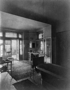 Bathroom in home of Edmund Cogswell Converse, Greenwich, Connecticut, 1908. Creator: Frances Benjamin Johnston