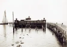 Baths in Öresund, Landskrona, Sweden, 1900. Creator: Unknown