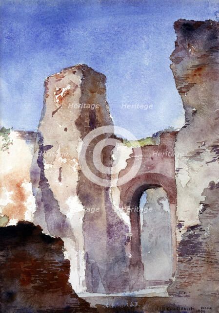 Baths of Caracalla, Rome, 1880. Creator: Cass Gilbert.