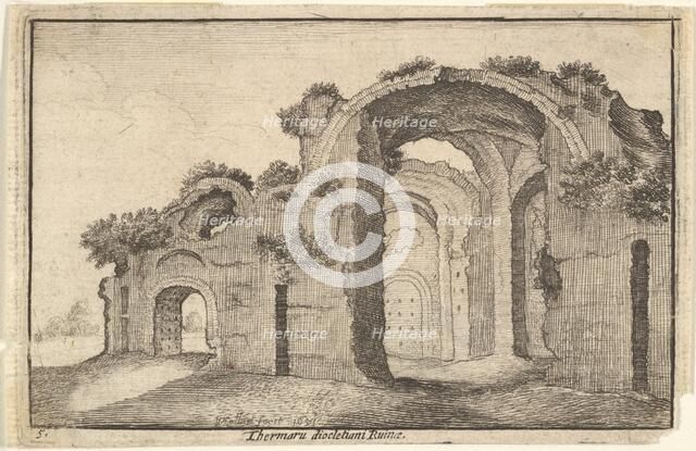 Baths of Diocletian, Rome, 17th century. Creator: Wenceslaus Hollar.