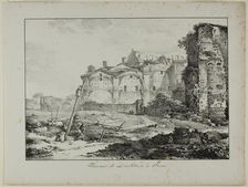Baths of Diocletian, Rome, 1817. Creator: Claude Thiénon