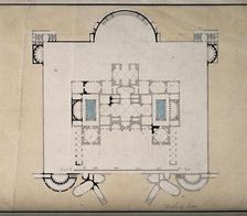 Baths of Titus, Rome: floor plan. Creator: Unknown