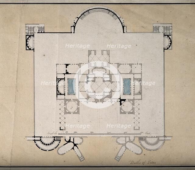 Baths of Titus, Rome: floor plan. Creator: Unknown.