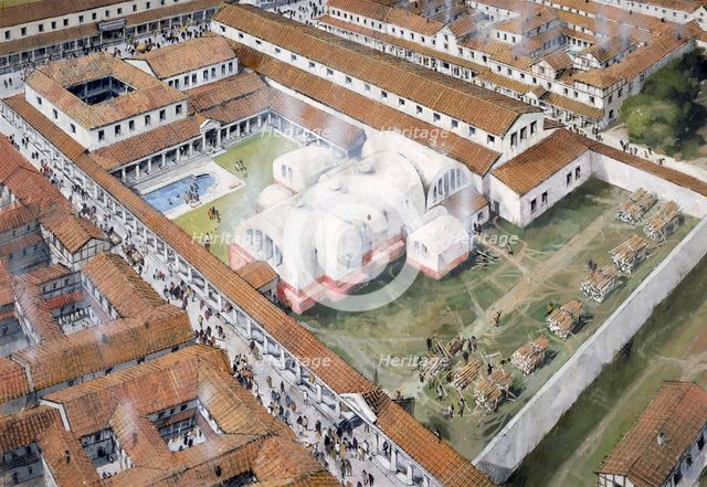 Baths, Wroxeter Roman City, Shropshire, 2nd century (c1980-c2017). Artist: Ivan Lapper.