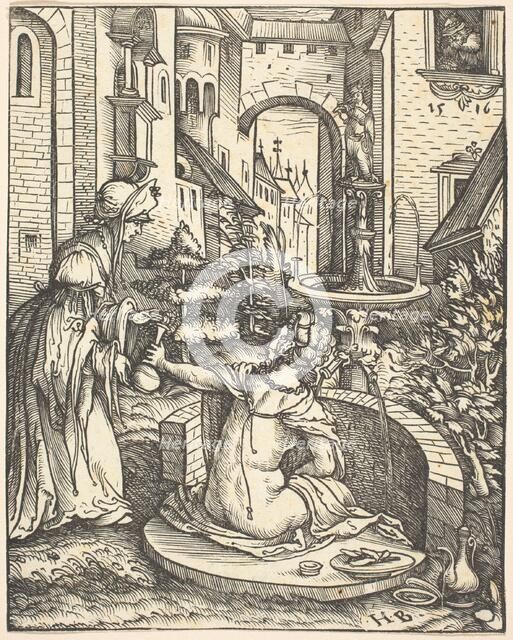 Bathsheba at Her Bath, 1519. Creator: Hans Burgkmair, the Elder.