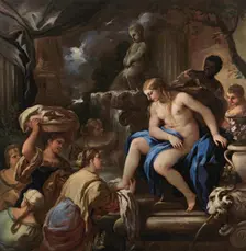 Bathsheba bathing, c1698. Creator: Luca Giordano