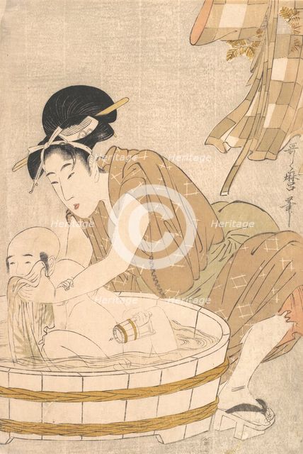 Bathtime (Gyozui), ca. 1801. Creator: Kitagawa Utamaro.