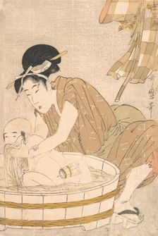 Bathtime (Gyozui), ca. 1801. Creator: Kitagawa Utamaro