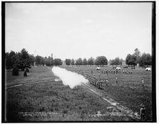 Battalion firing, standing, M.M.A., Orchard Lake, Michigan, c1900. Creator: Unknown