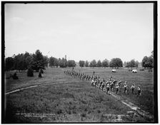 Battalion in column of fours, M.M.A., Orchard Lake, Michigan, between 1890 and 1901. Creator: Unknown