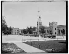 Battalion in the area, M.M.A., Orchard Lake, Michigan, between 1890 and 1901. Creator: Unknown
