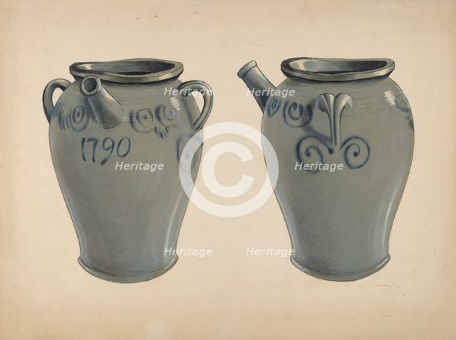 Batter Jar, c. 1936. Creator: Fred Weiss.