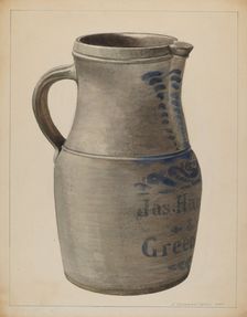 Batter Pitcher, c. 1937. Creator: J. Howard Iams