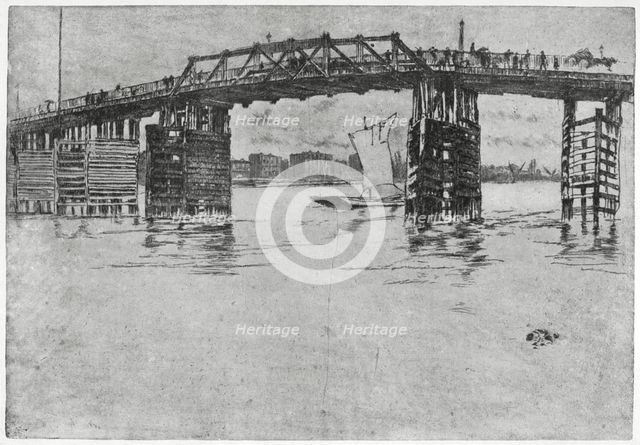 Battersea Bridge, London, 19th century (1904).Artist: James Abbott McNeill Whistler