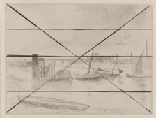 Battersea Dawn (Cadogan Pier), 1861. Creator: James Abbott McNeill Whistler