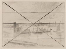 Battersea Dawn (Cadogan Pier), 1861. Creator: James Abbott McNeill Whistler