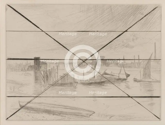 Battersea Dawn (Cadogan Pier), 1861. Creator: James Abbott McNeill Whistler.
