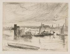 Battersea Dawn (Cadogan Pier), 1863. Creator: James Abbott McNeill Whistler