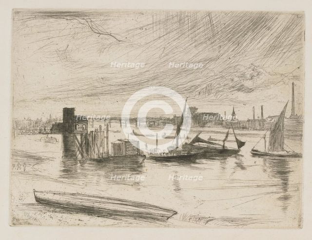 Battersea Dawn (Cadogan Pier), 1863. Creator: James Abbott McNeill Whistler.