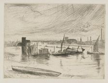Battersea Dawn (Cadogan Pier), 1863. Creator: James Abbott McNeill Whistler