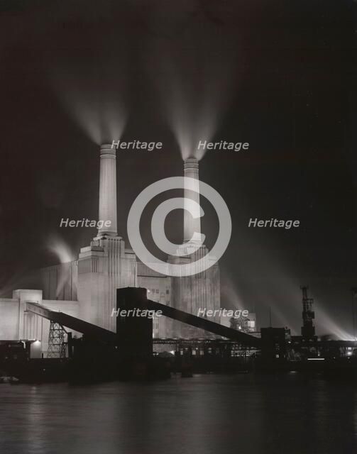 Battersea Power Station, London, c1955. Creator: Arthur Charles Kirby Ware.