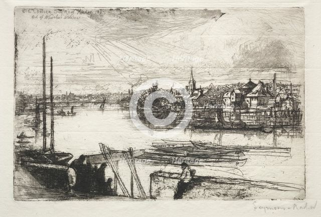 Battersea Reach, 1843. Creator: Francis Seymour Haden (British, 1818-1910).