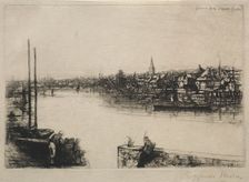 Battersea Reach, 1843. Creator: Francis Seymour Haden (British, 1818-1910)