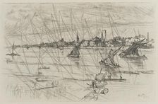 Battersea Reach, 1863. Creator: James Abbott McNeill Whistler