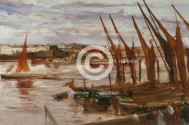 Battersea Reach, c. 1863. Creator: James Abbott McNeill Whistler.